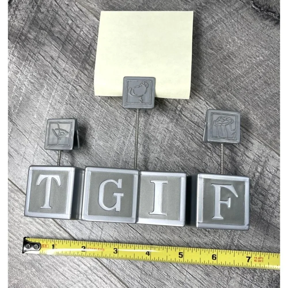 Vintage TGI‎ Fridays Restaurant Block Menu Holder Display Clips Hard Plastic 80s